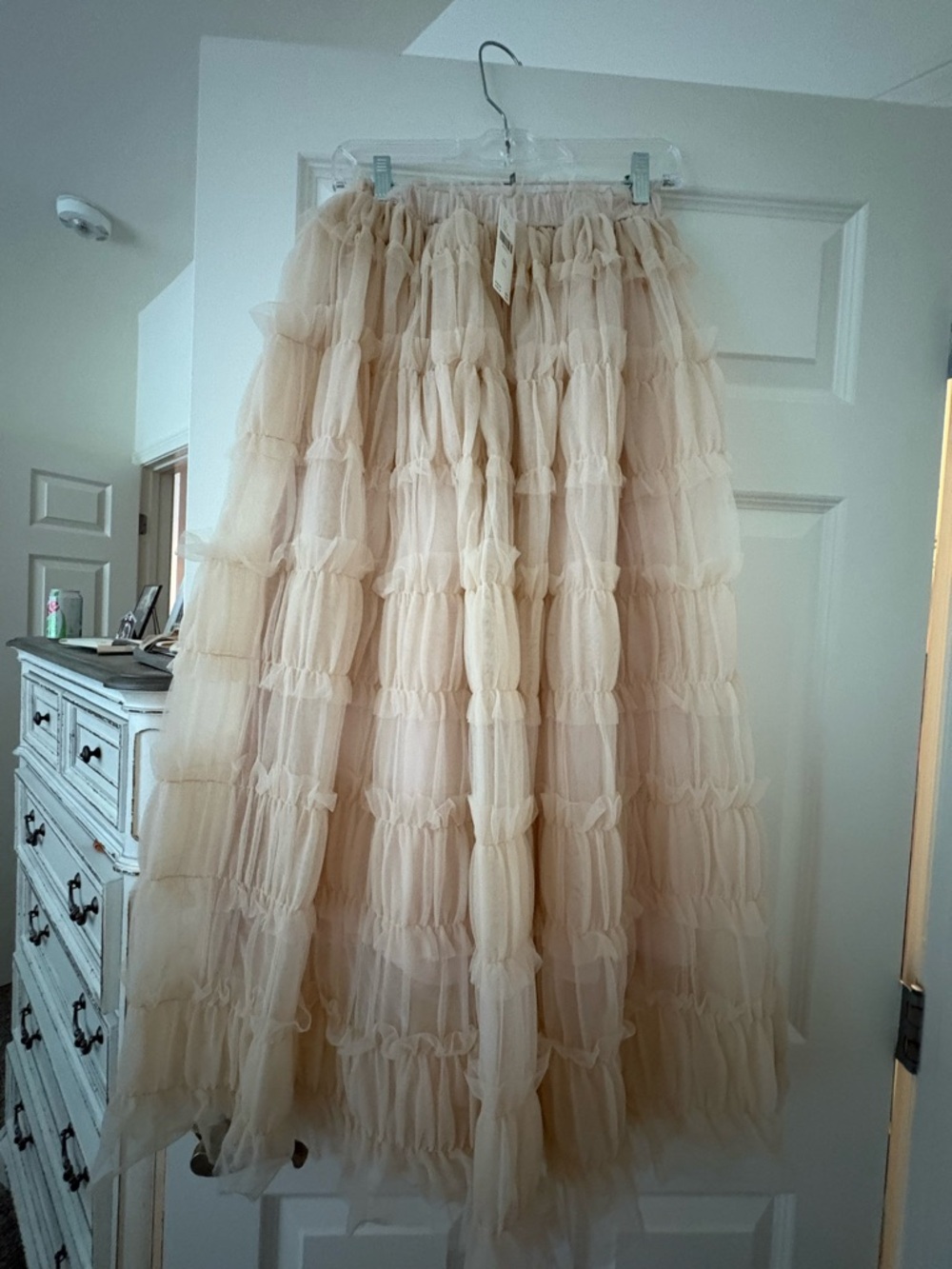 NWT By Anthropologie Shirred Tulle Maxi Skirt - Picture 5 of 8